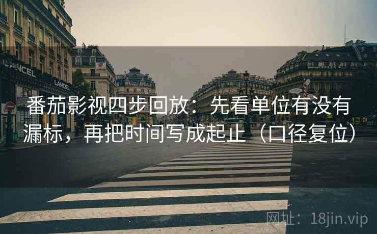 番茄影视四步回放：先看单位有没有漏标，再把时间写成起止（口径复位）
