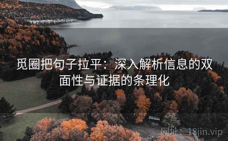 觅圈把句子拉平:深入解析信息的双面性与证据的条理化 觅圈把句子拉平:深入解析信息的双面性与证据的条理化
